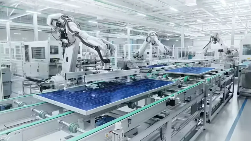 Automated solar module manufacturing equipment